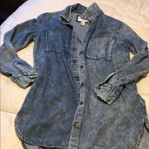 Denim button up